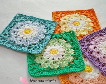 Crochet flower motif, crochet blanket, crochet flowers, crochet patterns, handmade flowers, PDF Instant Download
