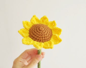 Crochet sunflower with 2 petal designs, Crochet Centerpiece ,Flower Pattern ,flower boutique, wedding flowers, PDF Pattern, Instant Download