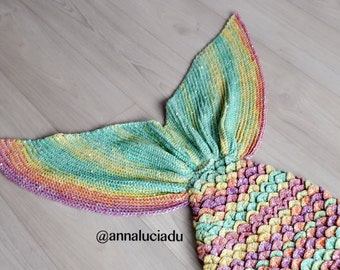 crocodile stitch  mermaid blanket with openning back, crochet mermaid tail, crochet mermaid blanket, PDF Instant Download