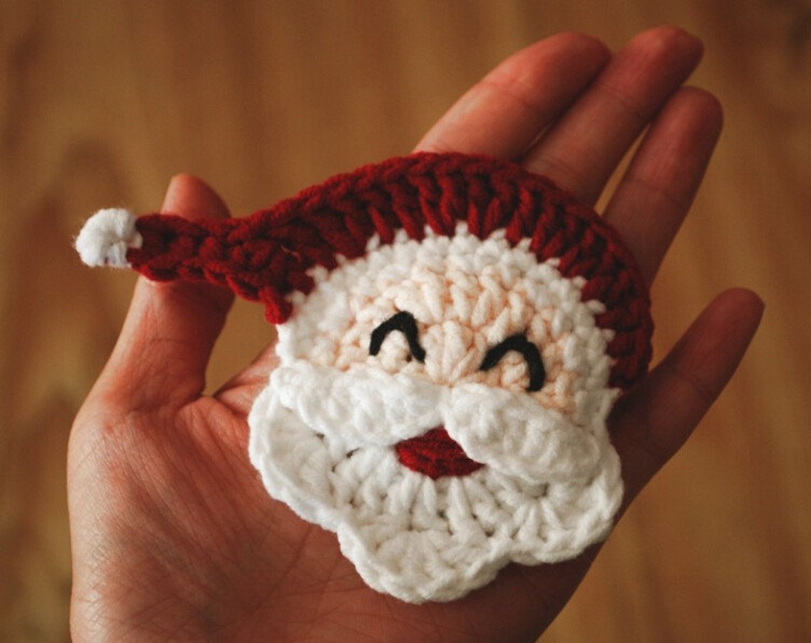 Crochet Santa Clausecrochet Santa Claus Face Crochet Etsy