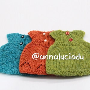 Knit Doll Dress Pattern: 9-inch Doll Clothes (PDF Instant Download)