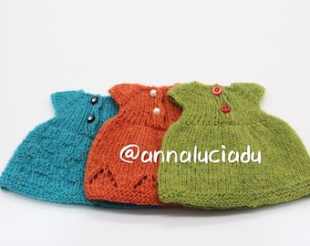 Knit Doll Dress Pattern: 9-inch Doll Clothes (PDF Instant Download)