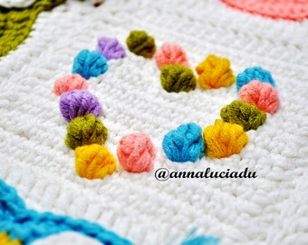Crochet Owl Blanket Pattern: Colorful Candy Design (Instant PDF Download)