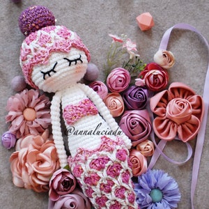 Crochet mermaid doll, crochet mermaid, mermaid tail, crochet mermaid tail, crochet toys, crochet photocrop, PDF Instant Download