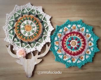 Crochet Mandala Pattern: Colorful Wall Hanging (PDF Instant Download)