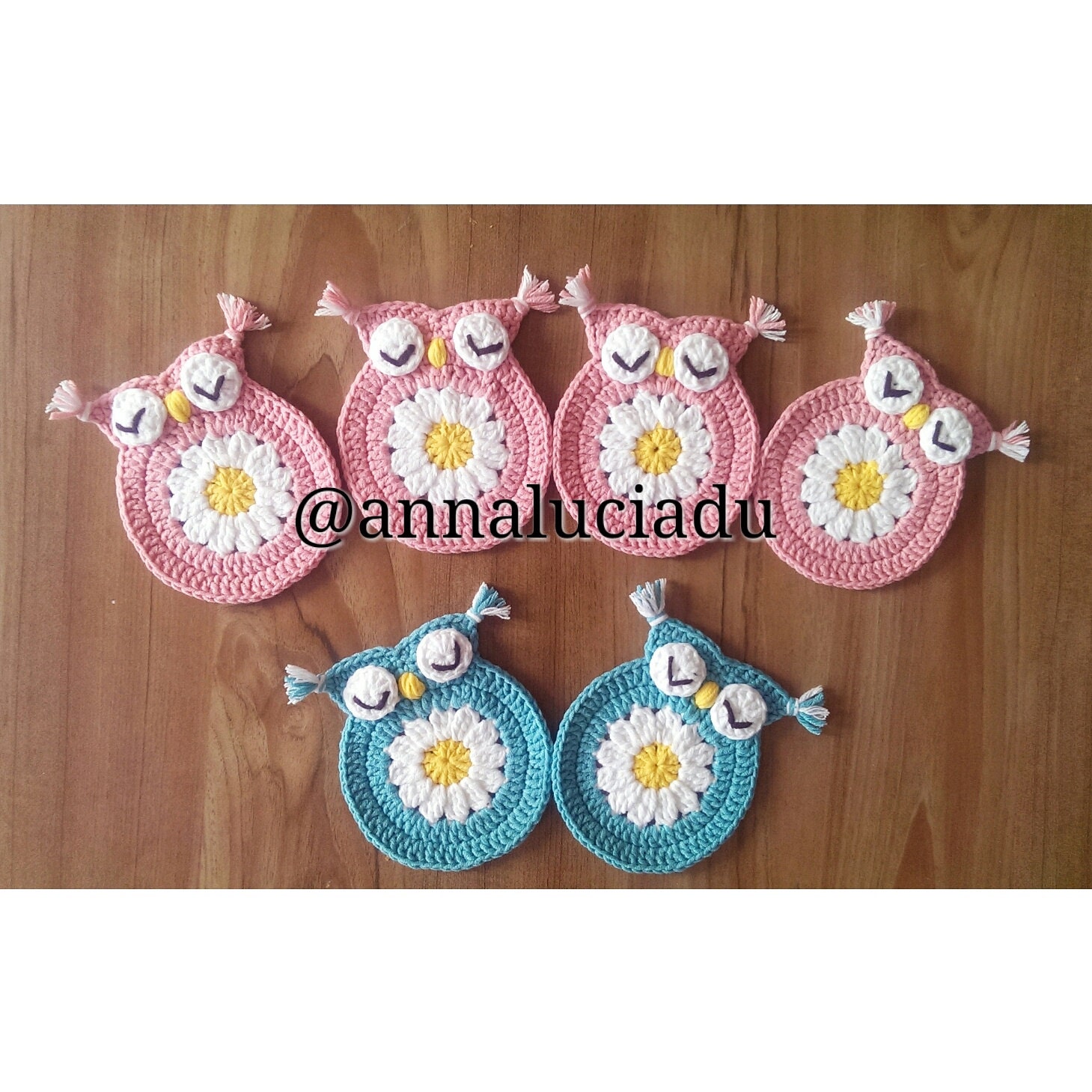 Crochet Cute Owl Coaster PATTERN INSTANT DOWNLOAD - Etsy