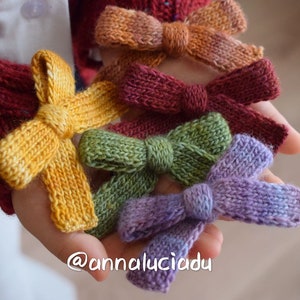 Noeud papillon en tricot : accessoire pour cheveux pour fille, noeud papillon (PDF à télécharger instantanément)