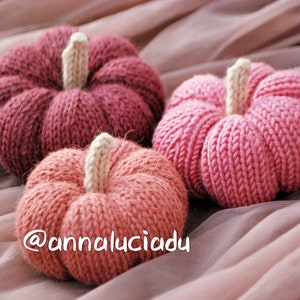 knitting pumpkin in 3 different sizes, knit in the round, knitting pattern, pumpkin amigurumi, knitting PDF Instant Download image 9