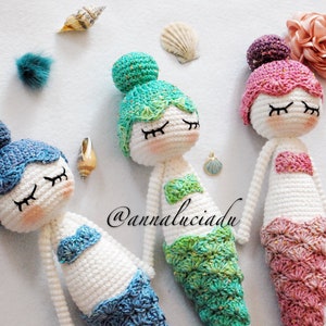 Crochet mermaid doll, crochet mermaid, mermaid tail, crochet mermaid tail, crochet toys, crochet photocrop, PDF Instant Download