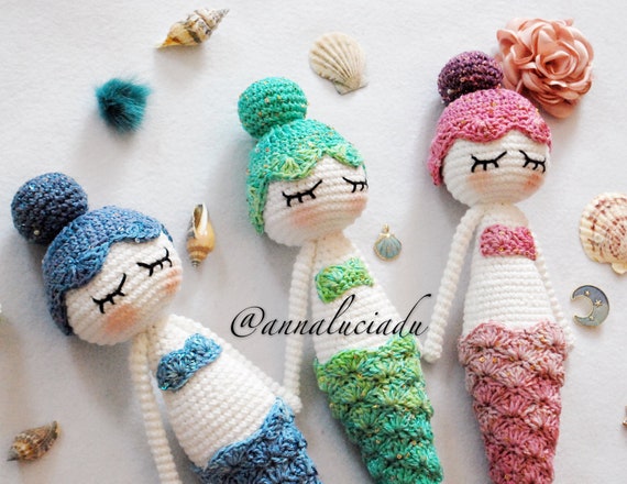 crochet mermaid doll