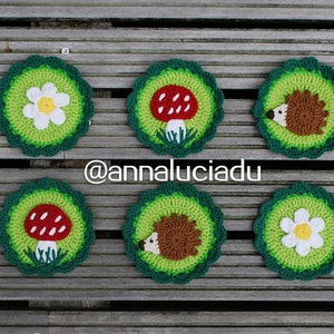 crochet patterns, toadstool pattern, woodland, forest theme, christmas decor, crochet garland, crochet daisy, flowers, PDF Instant Download image 2