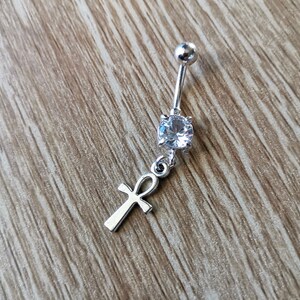 Ankh belly button ring deals
