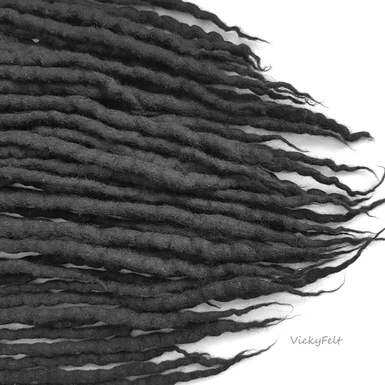 Black Wool Dreads Full Set Dreadlocks De Double Ended Long Etsy