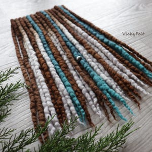 Wool Dreads Extensions 15 DE to Full Set Double ended Dreadlocks Choose the length 14 to 32 inches