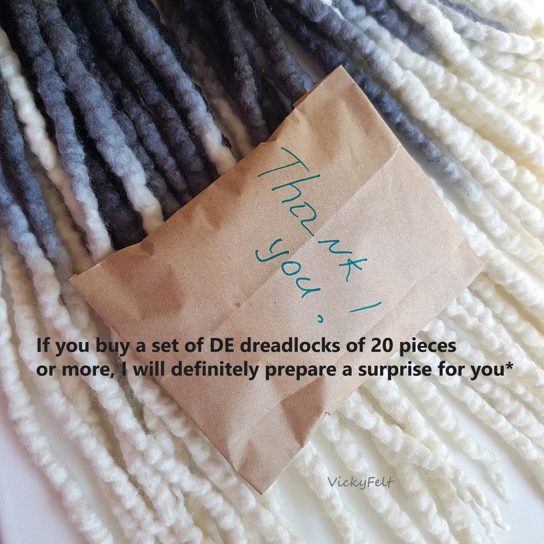 Wool Dreadlocks Double Ended Full Set Dreads DE Ombre Wool Etsy