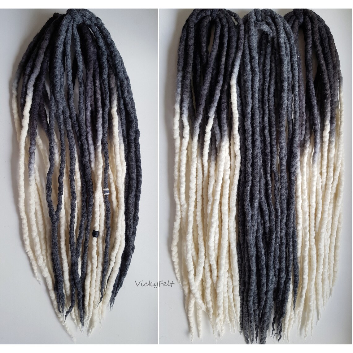 Wool dreadlocks double ended 1560 pcs Full Set Dreads DE Gray Etsy