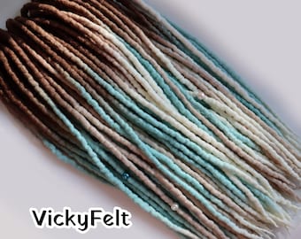 Merino wool dreads, Dreadlock Extensions, Ombre Dreadlocks, Mermaid dreads, 15 DE to Full Set