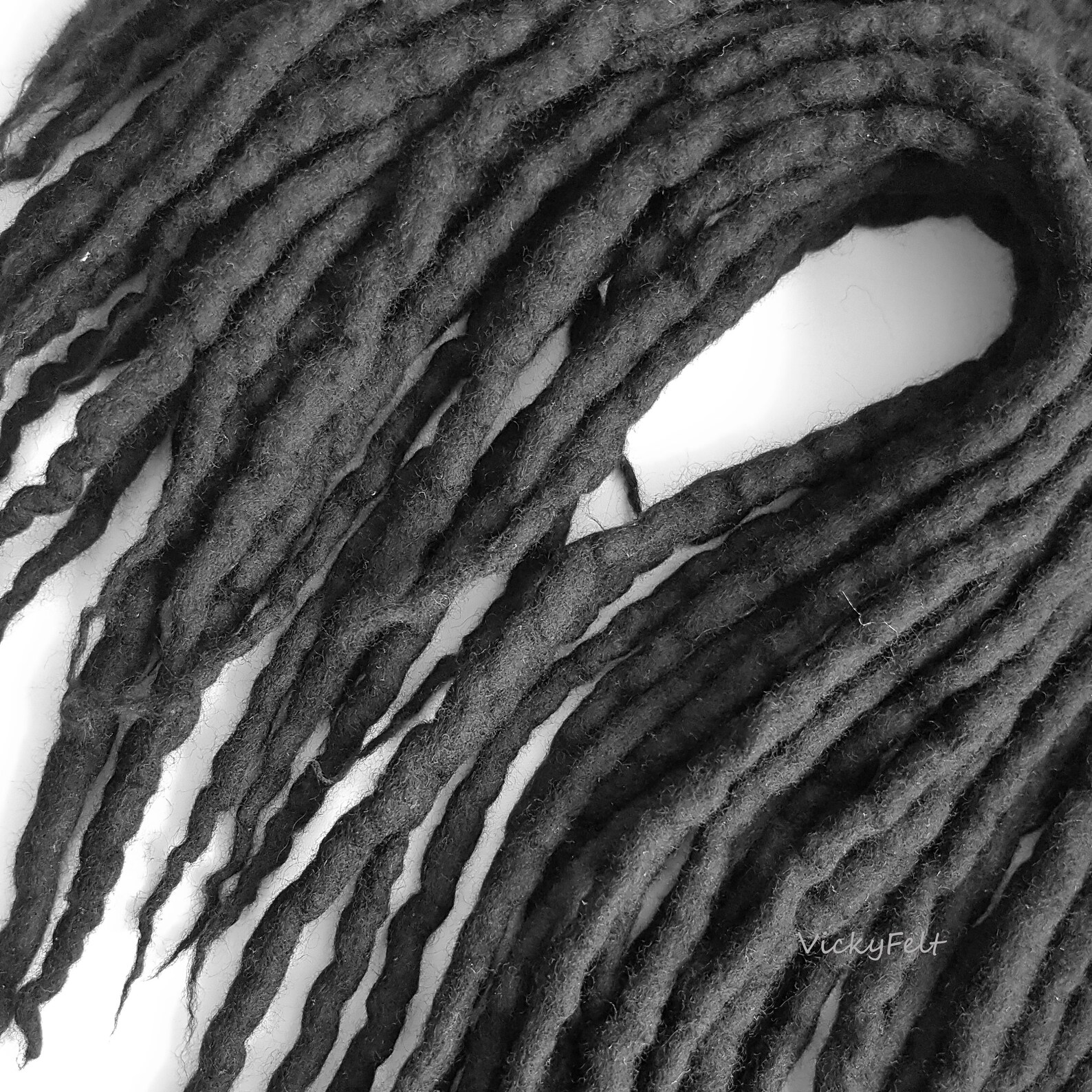 Black Wool Dreads Full Set Dreadlocks DE Double Ended Long Etsy