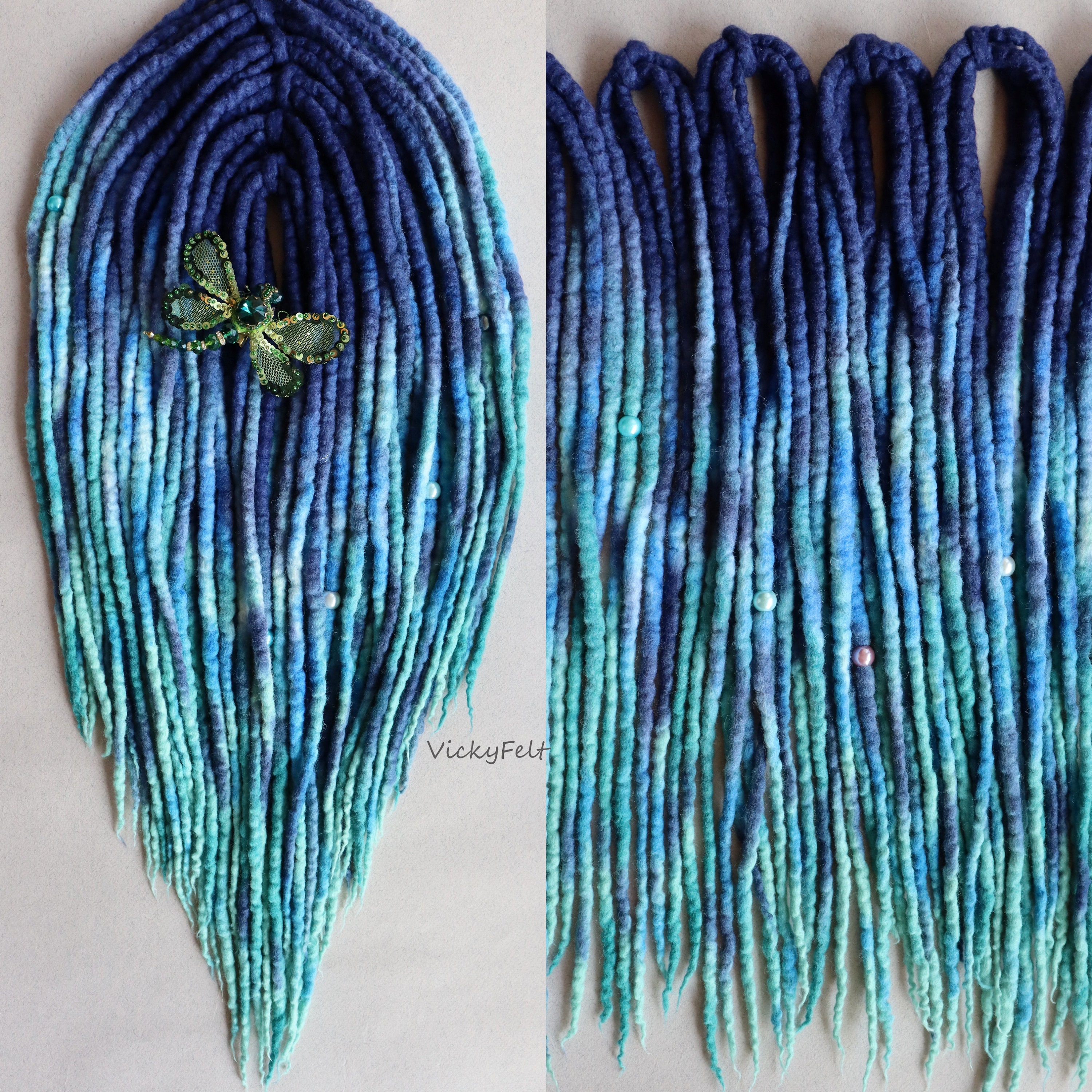 Wool DE Dreads 10/28 pcs DE 1822 long dreadlocks extensions Etsy