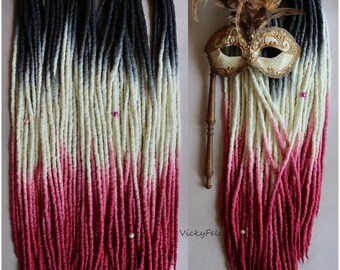 Dreads Dreads Dreads 15 bis 50 Stk Dreadlocks Schwarz Wolle Dreads Ombre 14 bis 29 Zoll Double Ended