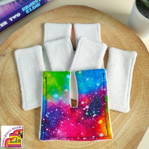 Coussinets de trachéotomie colorés Coussinets de trachéologie lavables pour adultes Pansement de trachéologie arc-en-ciel Coussinet en T pour enfants Coussin de gaze fendu réutilisable Accessoires de trachéotomie