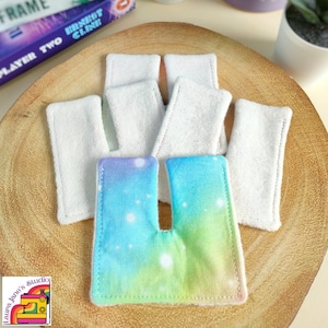 Coussinets de trachéotomie colorés Coussinets de trachéologie lavables pour adultes Pansement de trachéologie arc-en-ciel Coussinet en T pour enfants Coussin de gaze fendu réutilisable Accessoires de trachéotomie