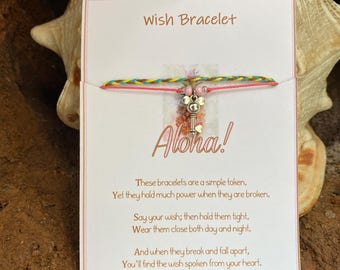 Resort - Disney Aulani inspiriertes Wunscharmband mit Anhänger - Fischverlängerer / Abschlussfeier / Geburtstagsgeschenk