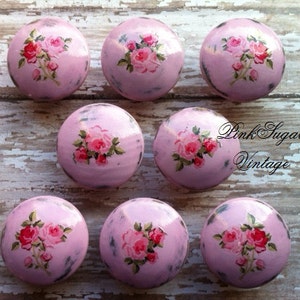 NEW Vintage Handmade Knobs Drawer Pulls Paris France Shabby Chic Cottage French Provincial Farmhouse Refinished Dresser Pale Pink