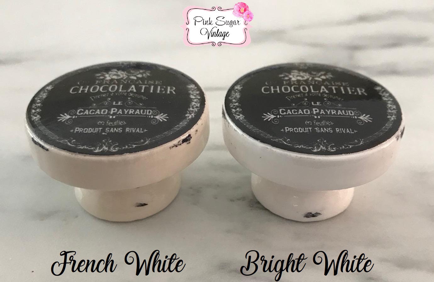 BLACK WHITE Kitchen CABINET Knobs Farmhouse Cafe Drawer Cabinet Pulls Paris France Shabby Chic ...