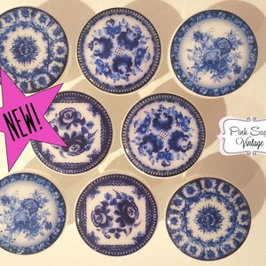 CHINOISERIE Handgefertigte Küchenknäufe Blau Weiß Schubladenknäufe Paris Frankreich Shabby Chic Cottage Landhaus