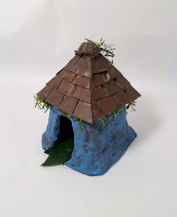 Blue Fairy Cottage Is Itty Bitty For The Wee Fae Folk Brown Etsy