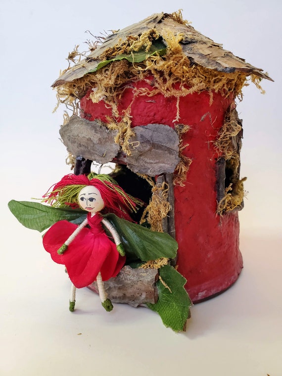Greetings card Forest Elf bendy doll