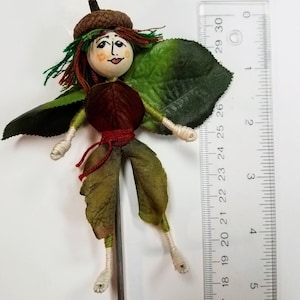 Greetings card Forest Elf bendy doll