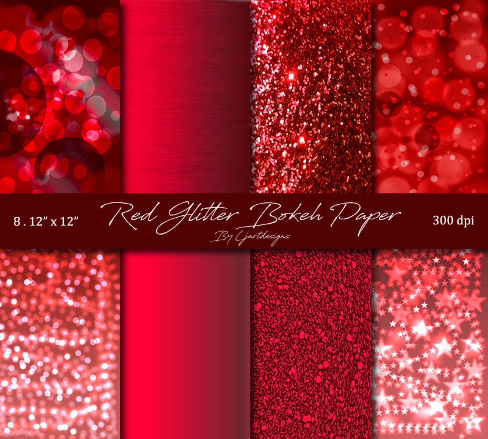 Red Sparkle Paper Bokeh Glitter Satin Brushed Satin Etsy
