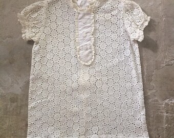 Handmade Lace Puffy Sleeves Baby Dress