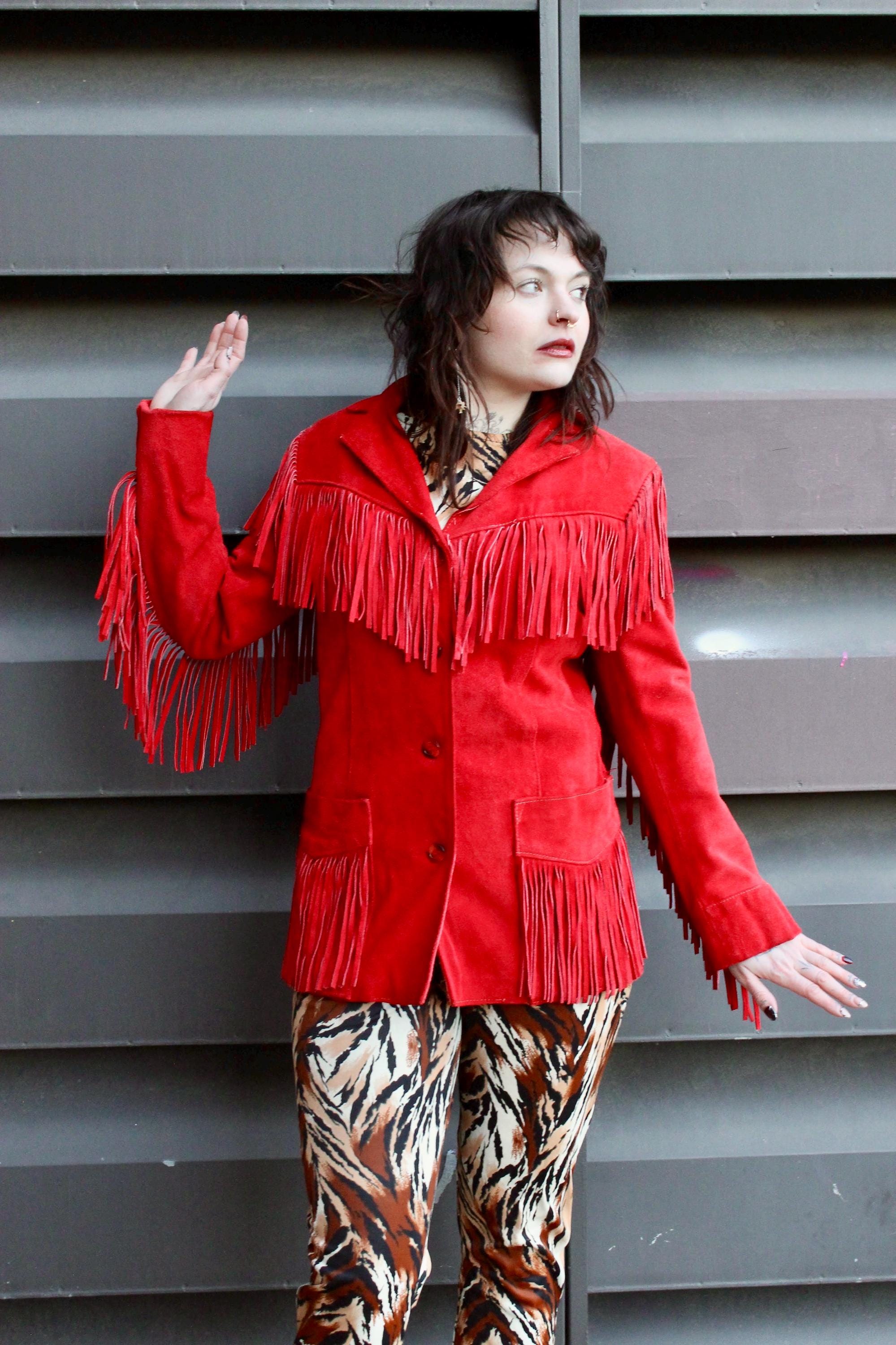 Vintage Suede Fringe Jacket ヒッピー 70s Suede Leather Fringe Jacket Vintage Western 1960s 1970s
