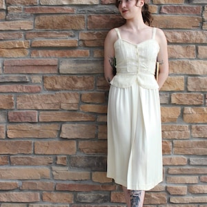 1970s Gunne Sax Two Piece Set: Embroidered Floral Lace, XS/Small, Dead Stock