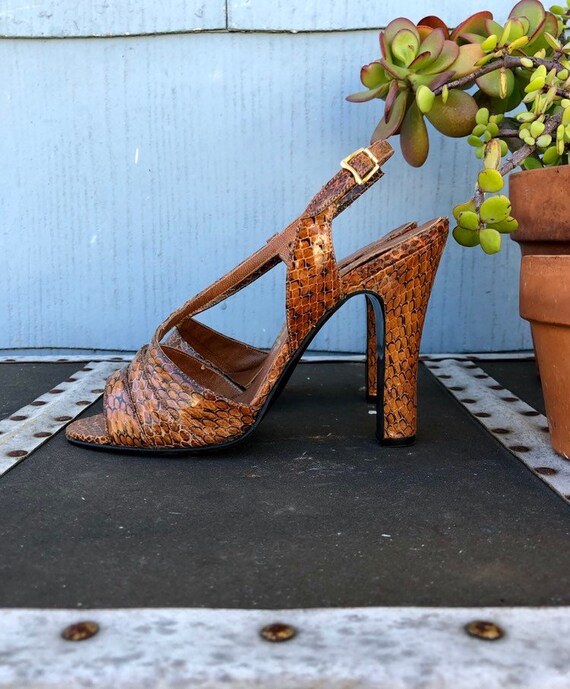 Brown snakeskin heels 2025
