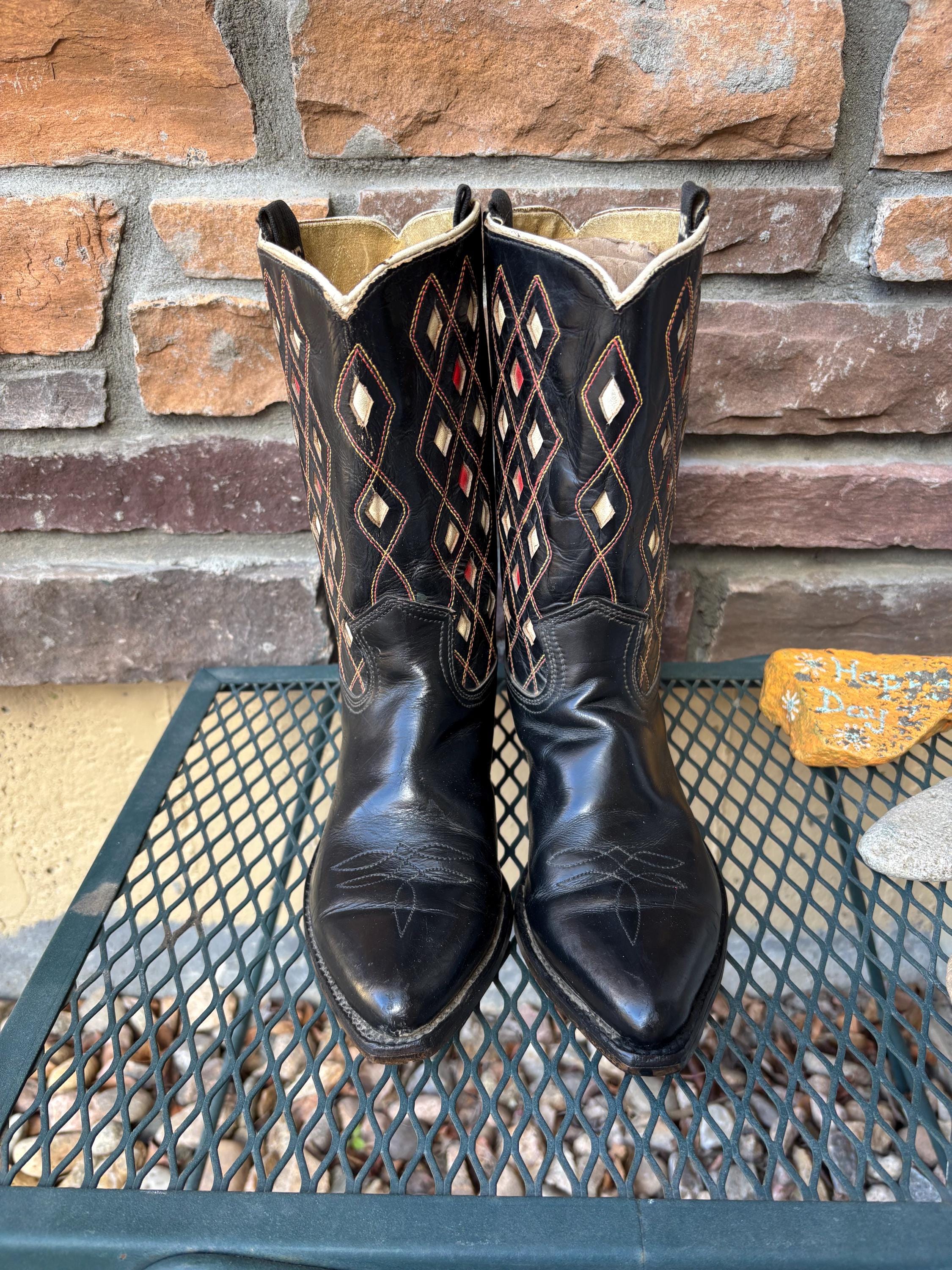 数量限定価格!! Inlay Diamond Acme Tab Cloth 1950s Cowboy 50s Women's Boots/ トップス