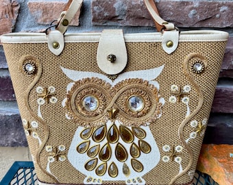 Enid Collins Jamboree Bag 1970s Vintage Butterflies and Flowers
