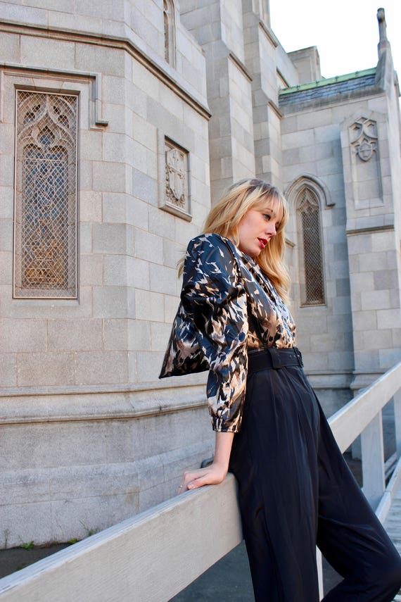 Vintage Jumpsuit, 80s Jumpsuit, Leopard Print Jump