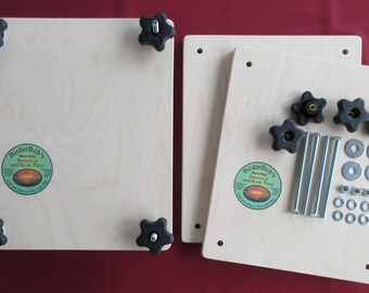 BirderBob's 13.5 x 12" LONGER Heavy Duty Book or Botanical Press ** w/5 cardboard sheets, star knobs ** Simple, Smooth