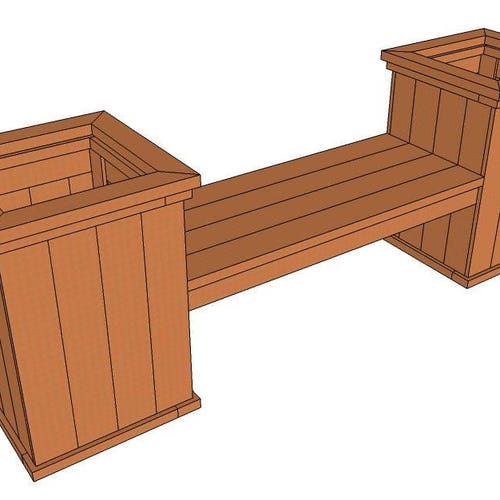PATIO BENCH & PLANTERS Plans Etsy