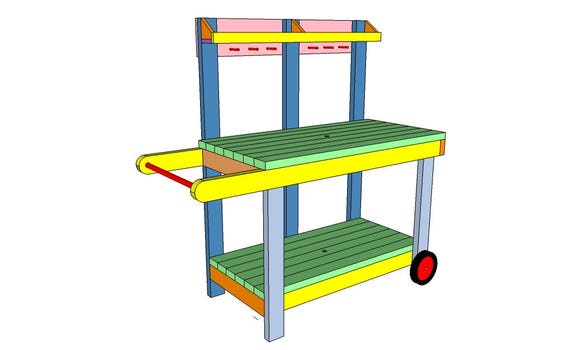 Rollabout Potting Bench Plans Etsy