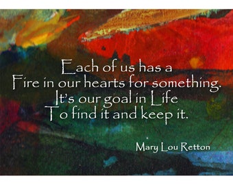 Quote by Mary Lou Retton - Available as a GREETING CARD or PRINT in two sizes - Inspiration - Encouragement - Graduation Gift (Q023)