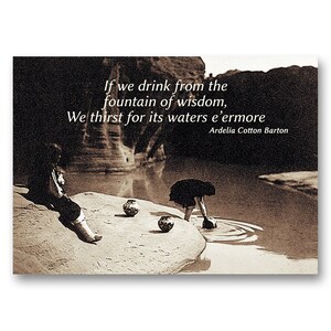 Education Quote - GRADUATION CARD - Edward Curtis Photo - Available as a Greeting Card or a Print with a Free Mat - Teacher Gift (QPIC004)
