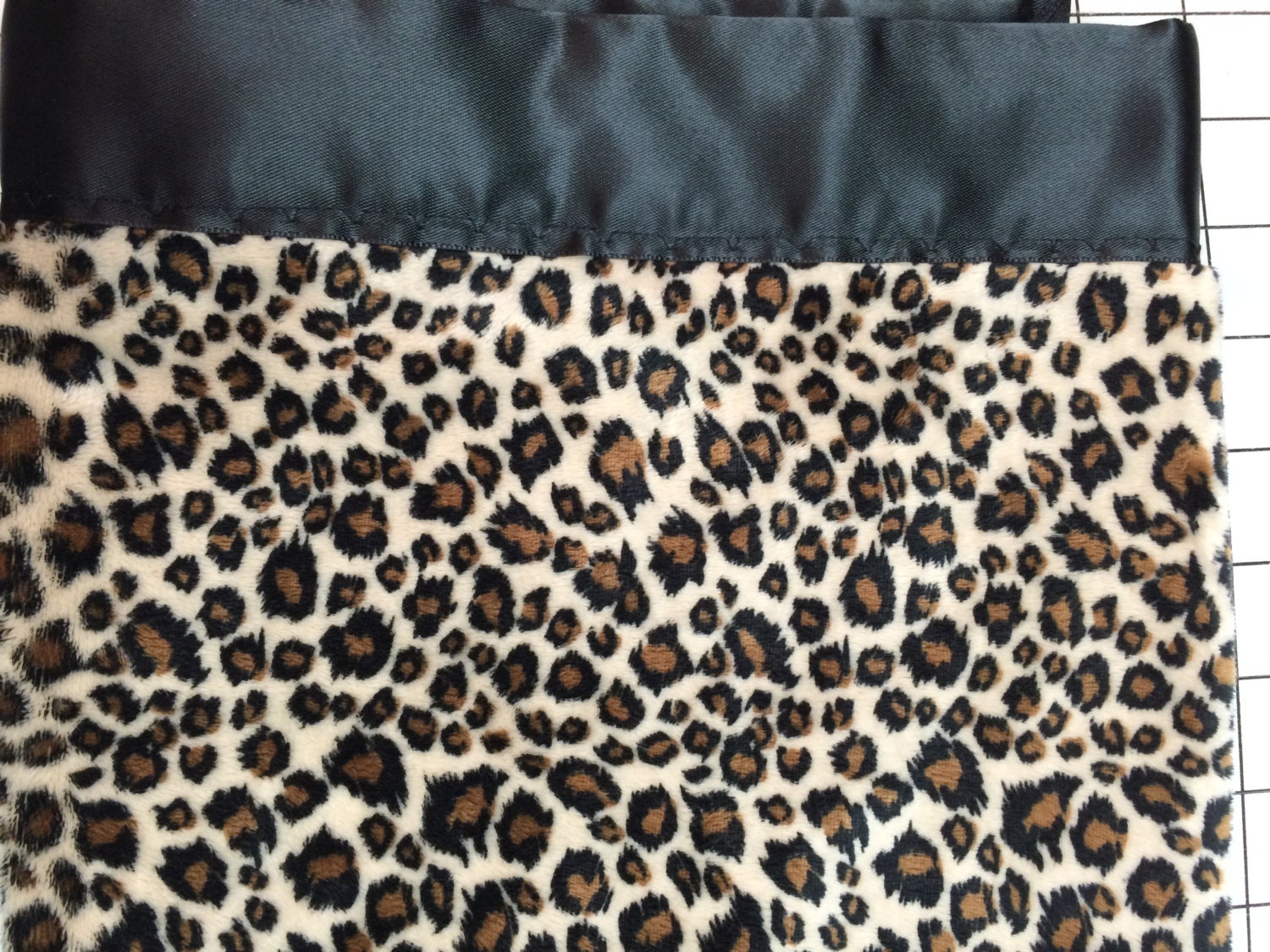 Minky cheetah 30 x 35 baby car seat blanket with gold satin backing and ...