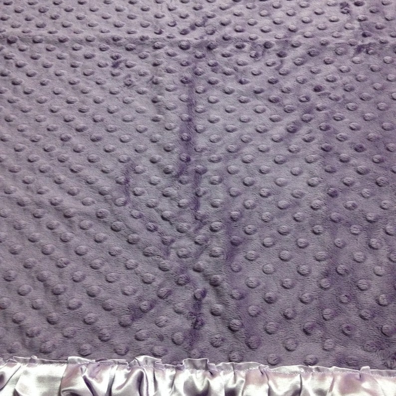 30 X 35 Purple Minky Baby Blanket With Satin Backing and Etsy