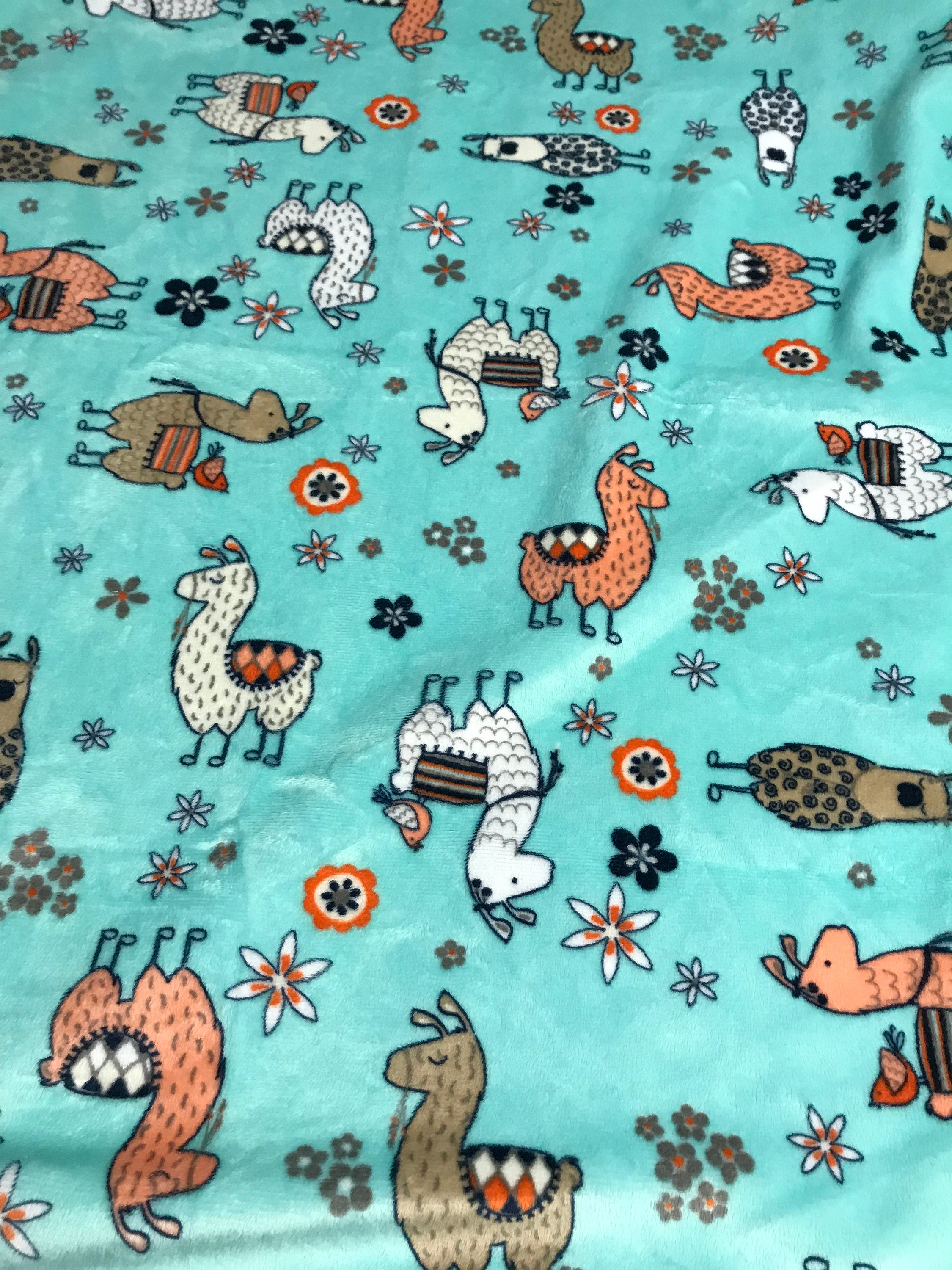 llama minky blanket