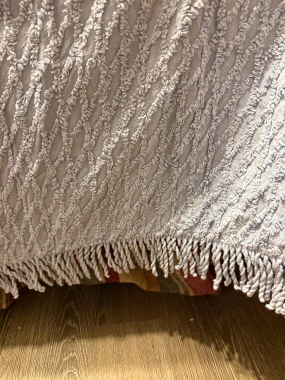 Vintage chenille sky blue twin/ full/queen bedspreads
